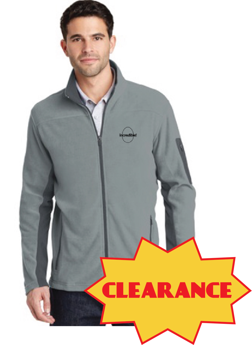 Men's Full-Zip Fleece Jacket (Gray)